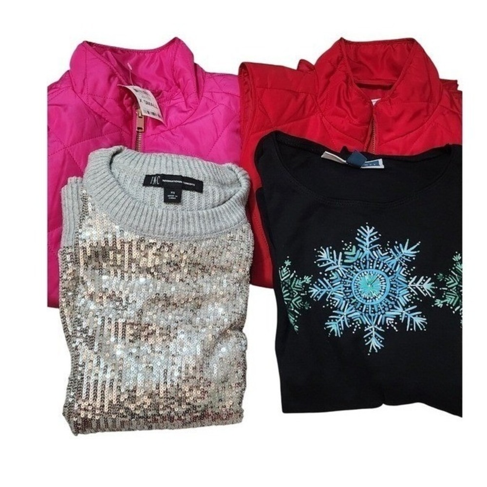 Bundle Lot Womens Tops Vests Size XS Karen Scott INC Charter Club